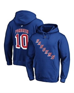 Мужской фирменный пуловер с именем и номером игрока синего цвета «Нью-Йорк Рейнджерс» с логотипом Артемия Панарина и номером игрока Fanatics