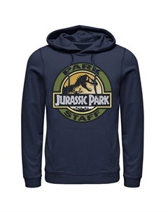 Мужской пуловер с капюшоном и цветами «Парк Юрского периода» Icon T-Rex Skeleton, синий Licensed character