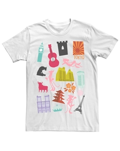 Мужская футболка Pink Panther Round The World Licensed character