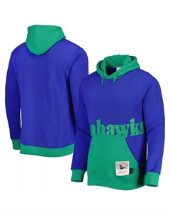 Мужской пуловер с капюшоном Royal Seattle Seahawks Big Face 5.0 Mitchell and ness