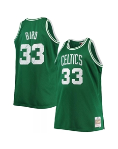 Мужская майка Larry Bird Kelly Green Boston Celtics Big & Tall 1985-86 годов НБА с бриллиантами и 75-летием Diamond Swingman Mitchell and ness