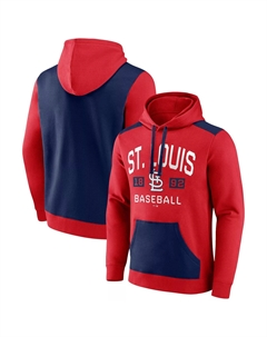 Мужской пуловер с капюшоном красного/темно-синего цвета с фирменным логотипом St. Louis Cardinals Chip In Team Fanatics