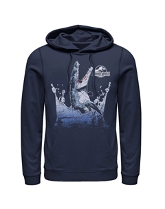 Мужской пуловер с капюшоном и рисунком водного динозавра Jurassic World, синий Licensed character