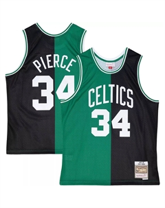 Мужская майка Paul Pierce Black/Kelly Green Boston Celtics Hardwood Classics 2007-08 Split Swingman Mitchell and ness