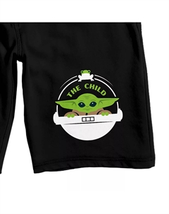 Мужские шорты для сна 9 дюймов с изображением Звездных войн Baby Yoda Spaceship Licensed character