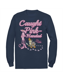 Мужская футболка с длинным рукавом и рисунком Pink Panther Caught Pink Hands Licensed character