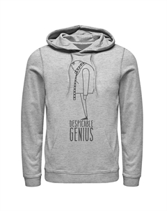 Мужской пуловер с капюшоном Despicable Me Minions Gru Outline, вид сбоку Licensed character