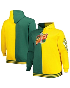 Мужской зеленый/золотой пуловер с капюшоном Seattle SuperSonics Big & Tall Hardwood Classics Mitchell and ness