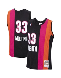 Мужская майка Alonzo Mourning Black Miami Heat 2005-06 Hardwood Classics Swingman Mitchell and ness