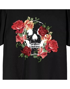 Мужская футболка Natural World с черепом и розой Licensed character