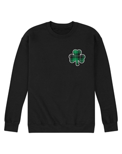 Мужской свитшот в клетку с изображением трилистника Licensed character