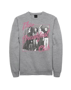 Мужской розовый свитшот Breakfast Club с текстом для групповой фотографии Licensed character