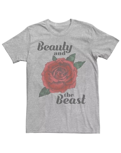 Мужская футболка с розой «Красавица и чудовище» Licensed character