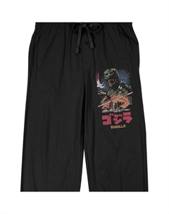 Мужские мужские черные брюки для сна Godzilla Licensed character