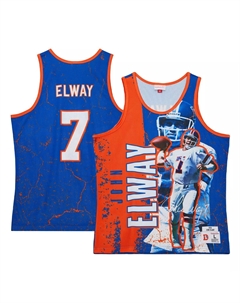 Мужская майка John Elway Royal Denver Broncos 1994 Player Burst Mitchell and ness