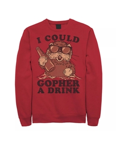 Мужской флисовый пуловер с рисунком I Could Gopher A Drink Animal Humor Licensed character