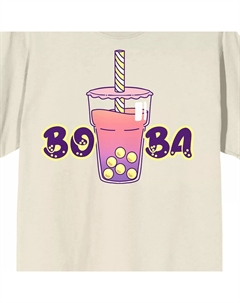 Мужская футболка Bobadorable розового и фиолетового цвета Boba Drink Licensed character