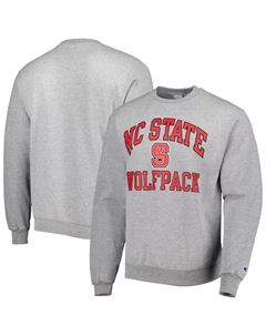 Мужской пуловер с капюшоном Heather Grey NC State Wolfpack High Motor Champion
