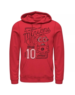 Мужской пуловер с капюшоном Despicable Me Minions Bob All My Friends Licensed character