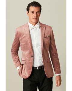 Темно-синий бархатный пиджак, розовый Next