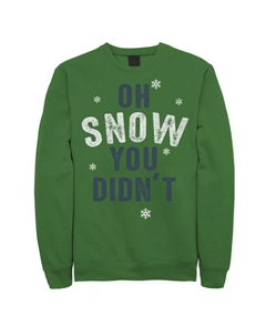 Мужской флисовый пуловер с рисунком Oh Snow You Didn't Snowflakes Licensed character