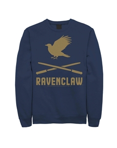 Мужской свитшот с логотипом Ravenclaw и скрещенными палочками Harry potter