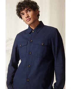 Куртка Chore из смесового льна, синий Next