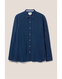 Льняная рубашка пемброк, синий White stuff