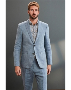 Фирменный пиджак Nova Fides из 100% льна, синий Next