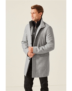 Пальто без рукавов со встроенным воротником и широким воротником, серый Next