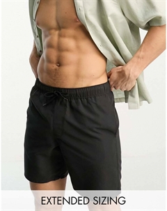 Черные шорты для плавания средней длины DESIGN Asos