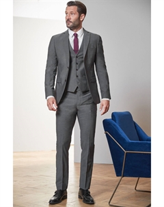 Пиджак Signature Tollegno из шерсти, серый Next