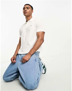 Белая футболка-поло стандартного кроя с логотипом из пике Gant