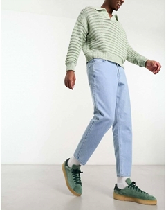 Светло-голубые классические жесткие джинсы DESIGN Asos