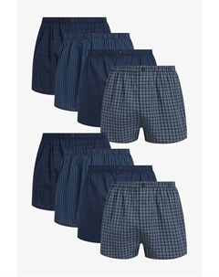 Хлопковые боксеры с узорами, синий Next