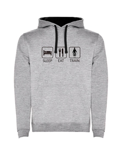 Худи Sleep Eat And Train Two-Colour, серый Kruskis