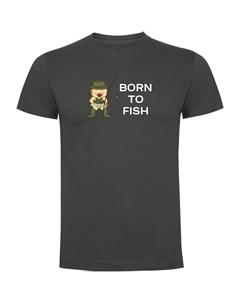 Футболка Born To Fish, серый Kruskis