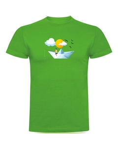 Футболка Paper Boat, зеленый Kruskis