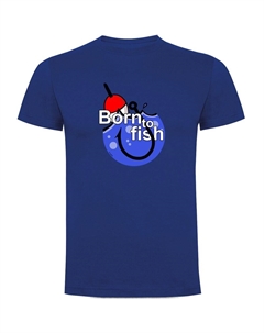 Футболка Born to Fish, синий Kruskis