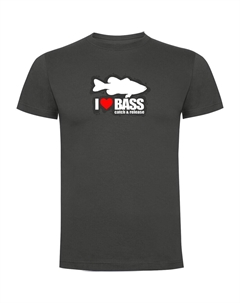Футболка I Love Bass, серый Kruskis