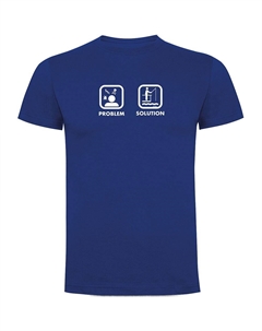 Футболка Problem Solution Fish, синий Kruskis