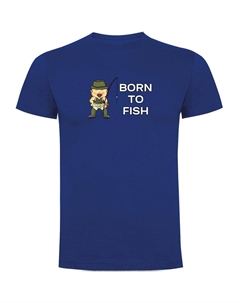 Футболка Born To Fish, синий Kruskis
