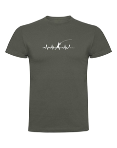 Футболка Fishing Heartbeat, зеленый Kruskis