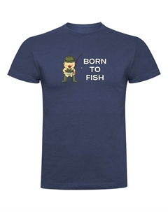 Футболка Born To Fish, синий Kruskis