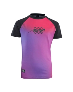 Рашгард Capture Youth Short Sleeve, фиолетовый Ion