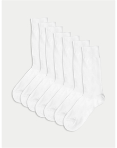 7 пар носков Cool & Fresh с высоким содержанием хлопка, белый Marks & spencer