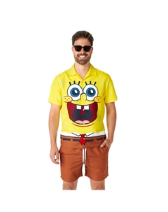 Мужской комплект из рубашки и шорт с изображением Губки Боба Licensed character