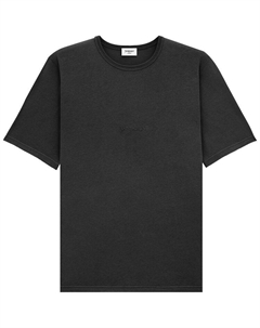 Футболка Short-Sleeve Tee 'Bleached Black', черный Saint laurent