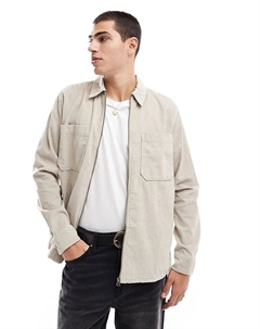 Верхняя рубашка на молнии в стиле «камень» Only & sons