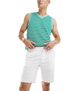 – Шорты-чиносы из льняной смеси белого цвета Only & sons